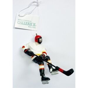 Gallerie II • NWT Red White Hockey Player Ornament